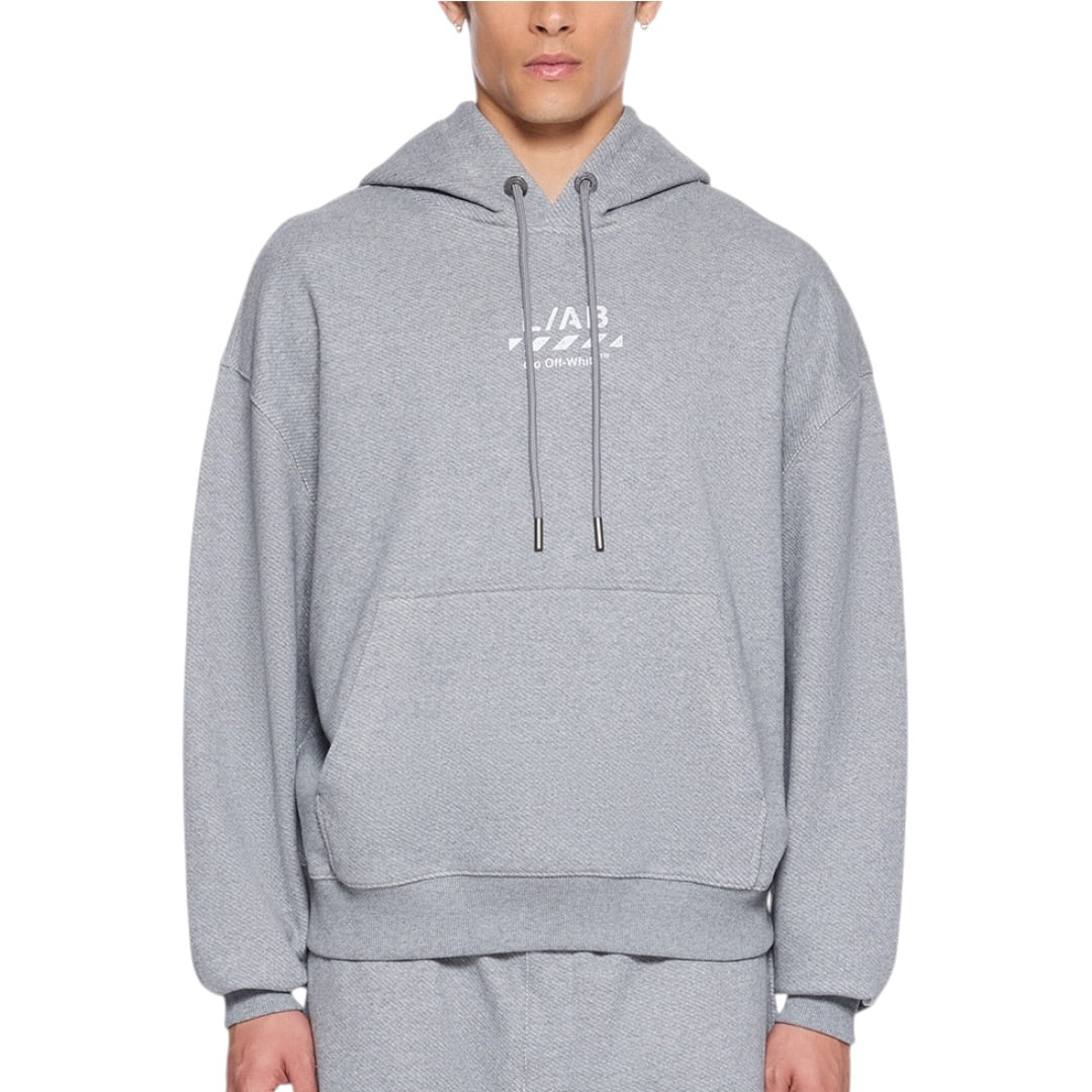 L/AB Off-White 'Core Diagonal' HOODIE (HEATHER GREY)