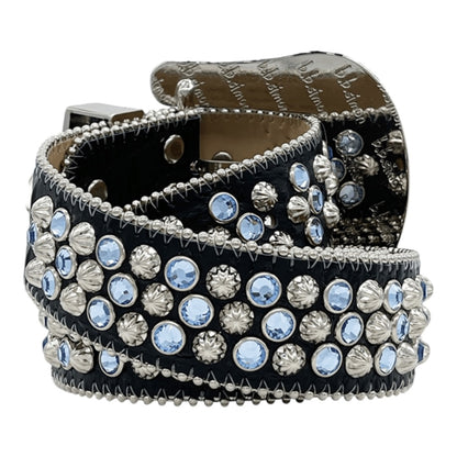 B.B. SIMON LAVASAN BELT(BLACK LT SAPPHIRE)