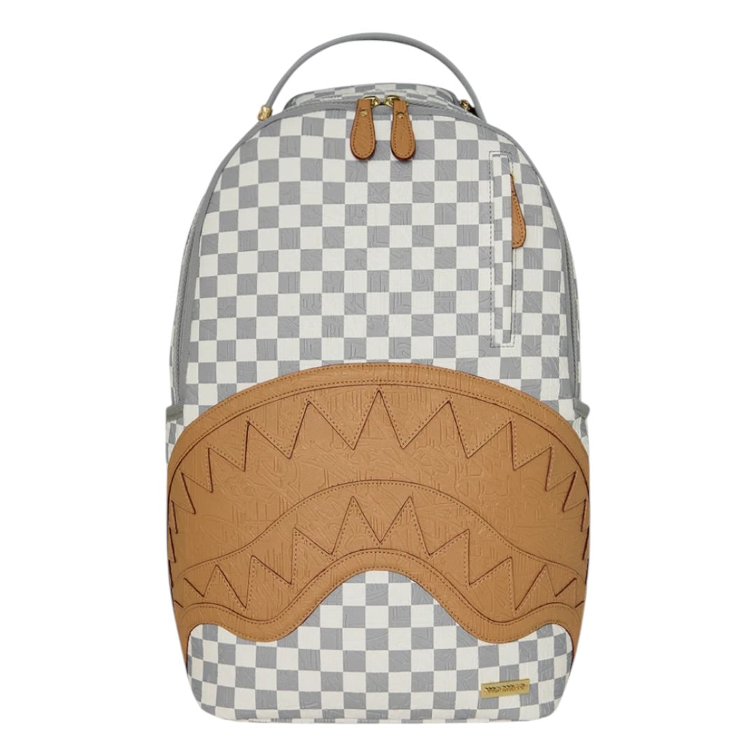 SPRAYGROUND EMBOSSED CREAM CHECK BACKPACK