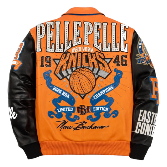 PELLE PELLE 'NEW YORK KNICKS' LEATHER JACKET(ORANGE)