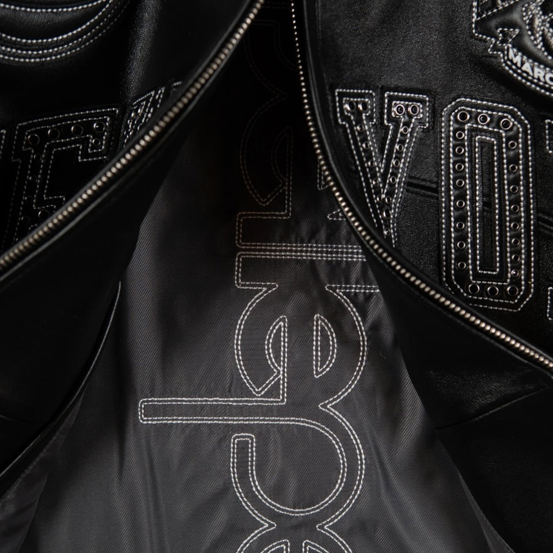 PELLE PELLE 'NEW YORK KNICKS' LEATHER JACKET(BLACK)