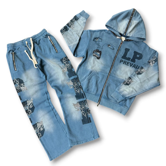 LEGENDS PREVAIL 'NO FEAR' SWEATSUIT SET (NAVY)