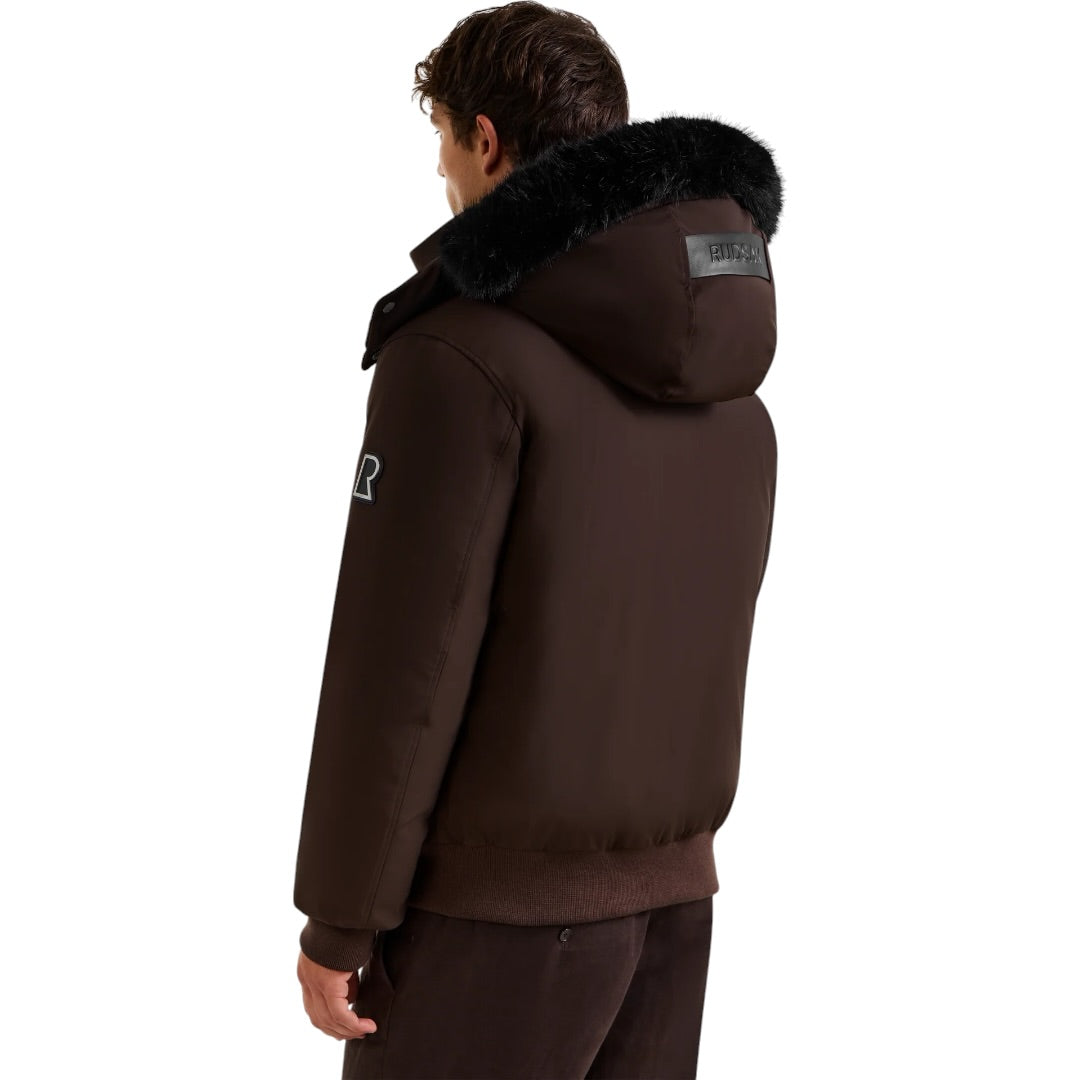 RUDSAK Jerome Down Bomber with Removable Fur| ESPRESSO