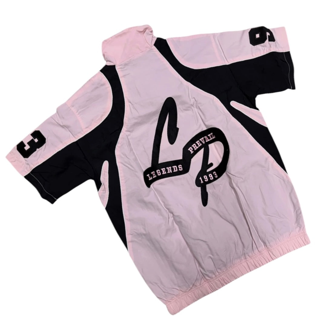 LEGENDS PREVAIL WINDBREAKER SHORT SET (LIGHT PINK/BLACK)