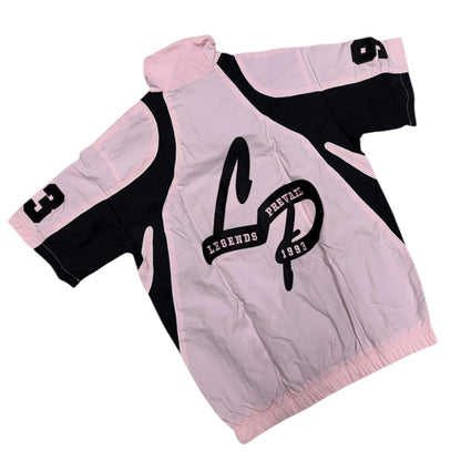 LEGENDS PREVAIL WINDBREAKER SHORT SET (LIGHT PINK/BLACK)