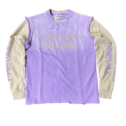 LEGENDS PREVAIL 'TWOFER' CREWNECK SWEATER(PURPLE)