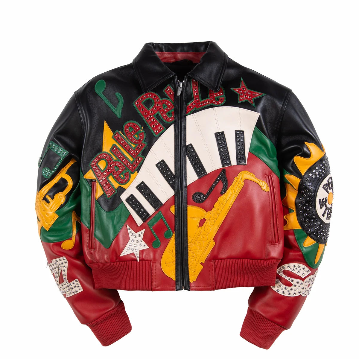 PELLE PELLE 'SOUNDS' WOMENS LEATHER JACKET| BLK/RED
