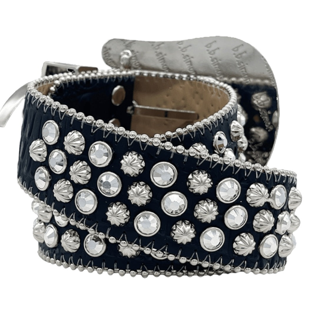 B.B. SIMON LAVASAN BELT(BLACK CHROME)