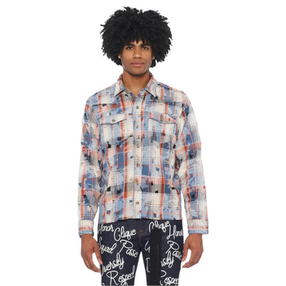 CULT 'L/S VINTAGE EMBROIDERED' BUTTON UP (HARVEST PLAID)