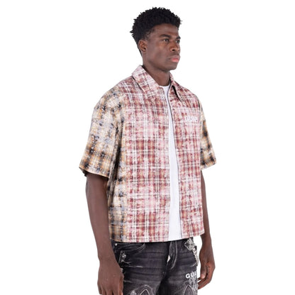 GUAPI 'SPLATTER PLAID' SHIRT (ECLIPSE)