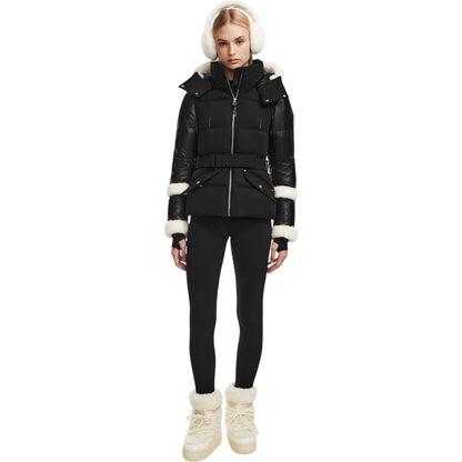 RUDSAK Audrey Short Down Puffer| BLACK/WHITE