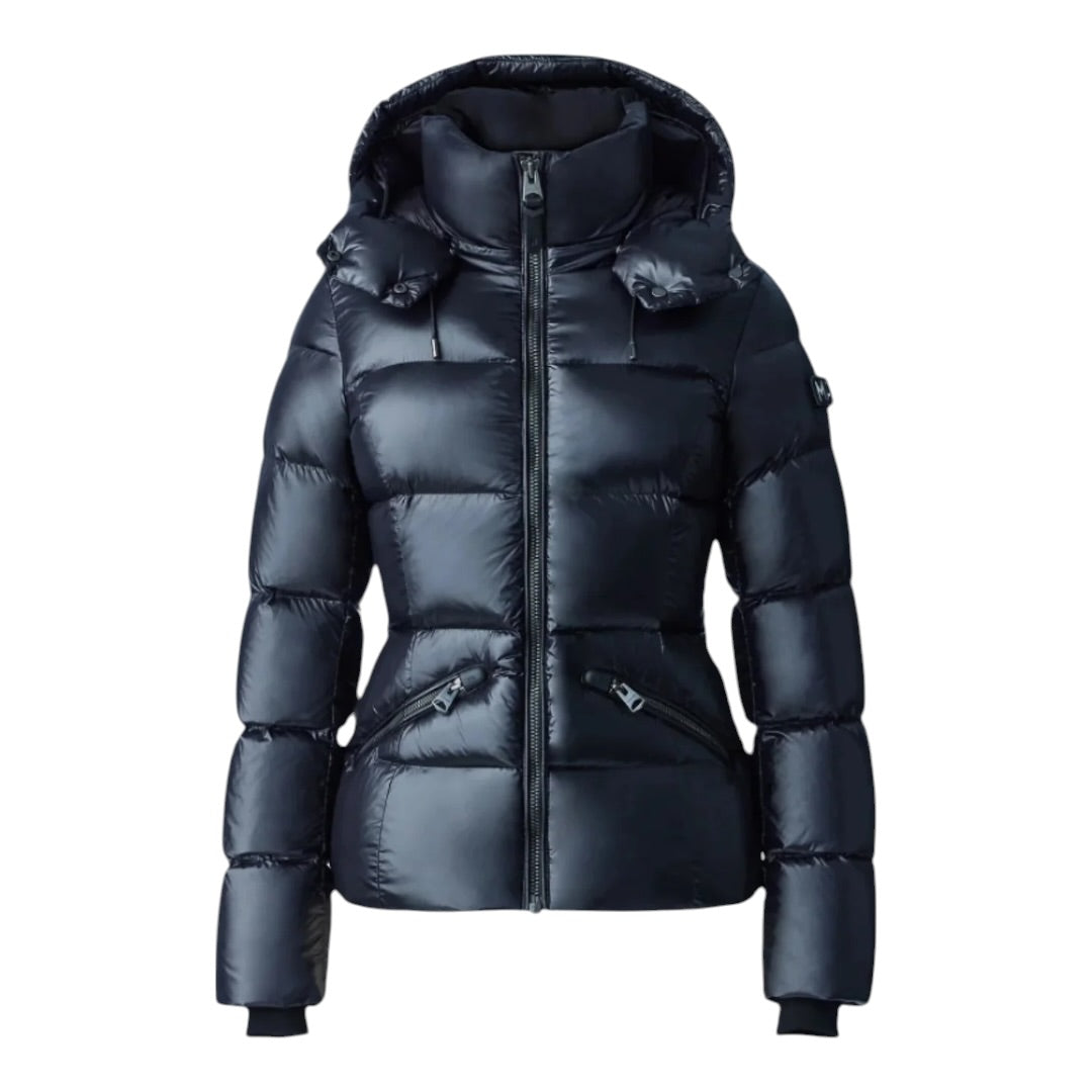 MACKAGE MADALYN-V LUSTROUS DOWN JACKET| BLACK