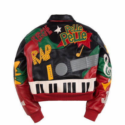 PELLE PELLE 'SOUNDS' WOMENS LEATHER JACKET| BLK/RED