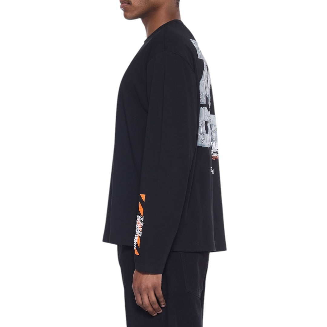L/AB Off-White 'Off Active Tape' LONG-SLEEVE T SHIRT (BLACK)