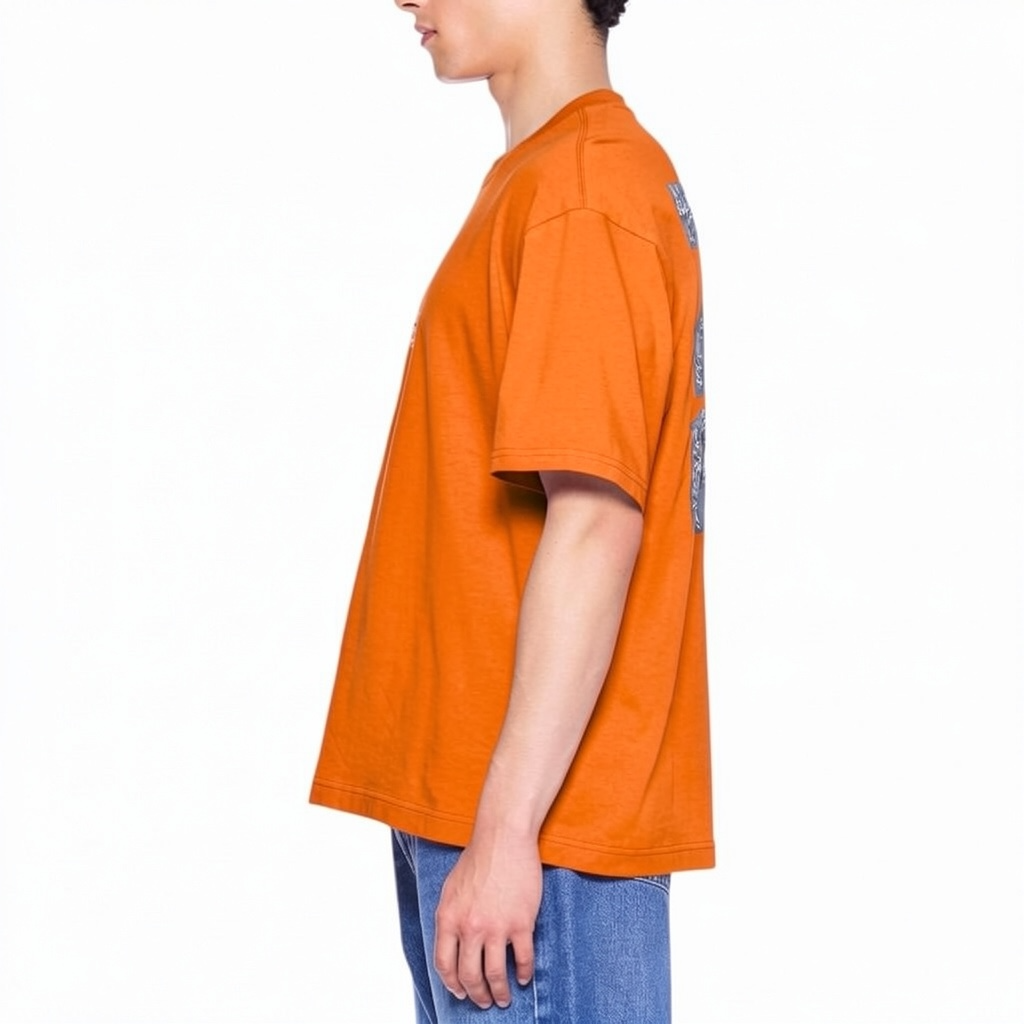 L/AB Off-White 'Duct Tape' T SHIRT (ORANGE TIGER)