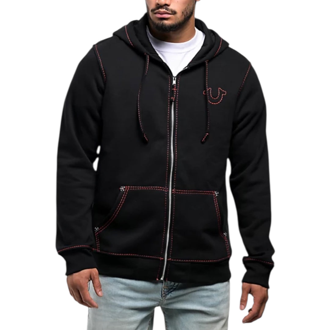 TRUE RELIGION BIG T ZIP HOODIE 105753