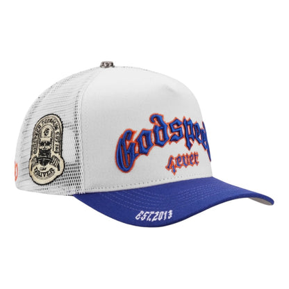 GODSPEED 'GS FOREVER' TRUCKER HAT(BLUE/ORANGE)