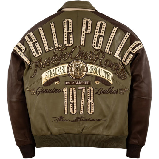 PELLE PELLE 'TRUE TO OUR ROOTS' LEATHER JACKET(OLIVE)