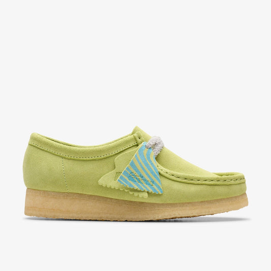 Clarks Women Wallabee Pale Lime Suede 26175670