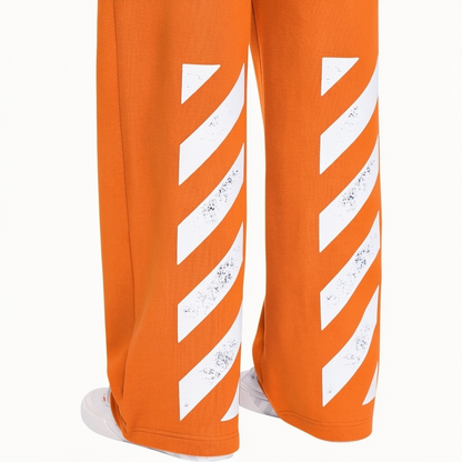 L/AB Off-White 'Core Diagonal' RELAXED SWEATPANTS (ORANGE TIGER)