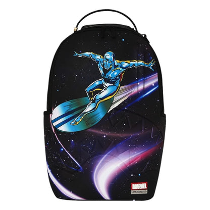 SPRAYGROUND MARVEL AVENGERS SILVER SURFER COMIC DESIGN COLLAGE WITH EMBOSSED SHARK BACKPACK