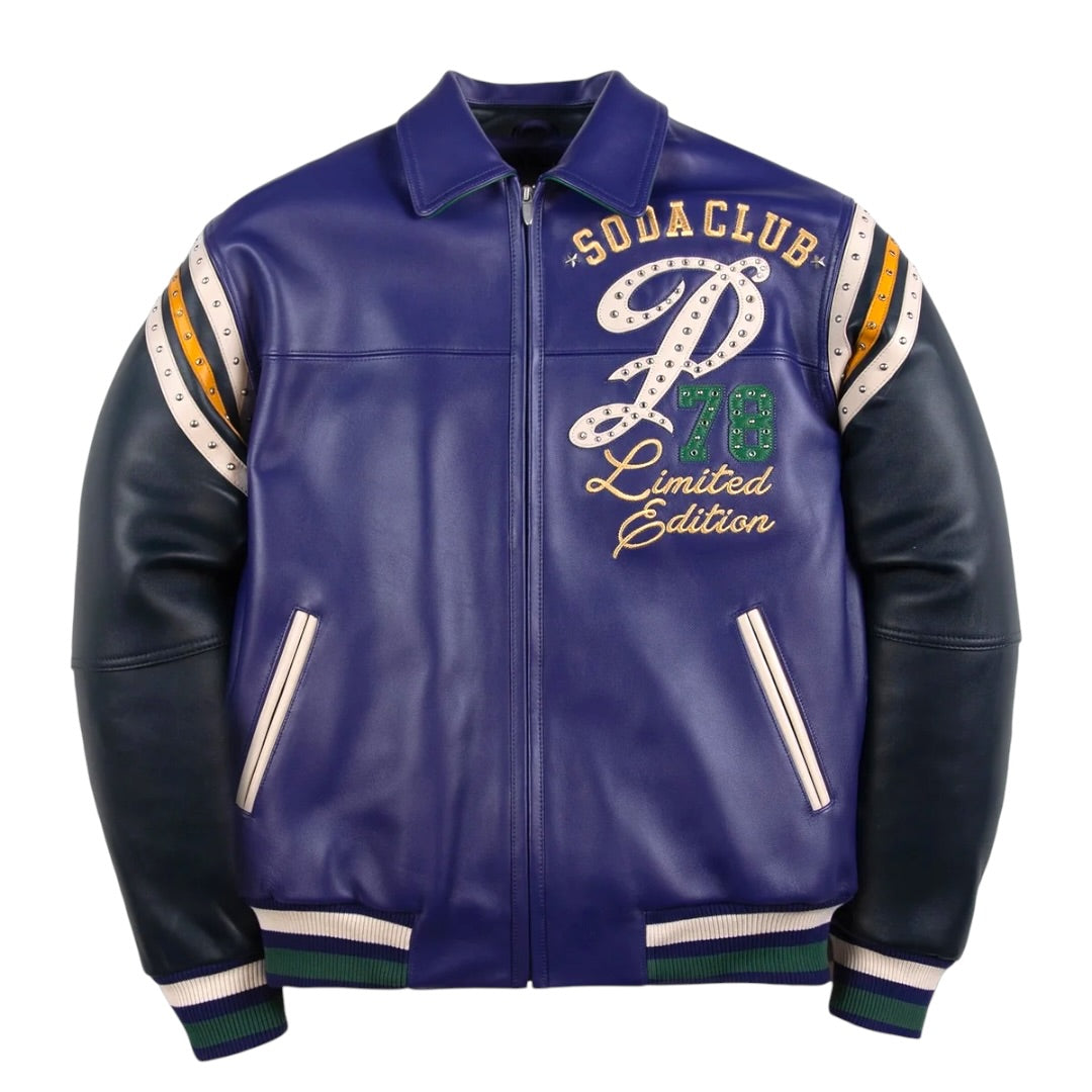PELLE PELLE 'ONLY THE STRONG' LEATHER JACKET|PURPLE