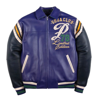 PELLE PELLE 'ONLY THE STRONG' LEATHER JACKET|PURPLE