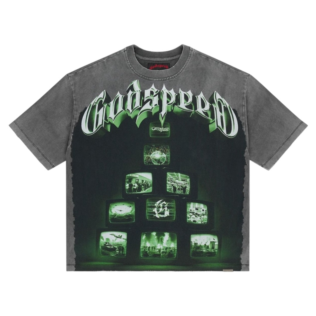 GODSPEED 'OVERSTIMULATION' T SHIRT (GREY)