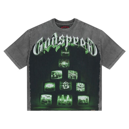 GODSPEED 'OVERSTIMULATION' T SHIRT (GREY)