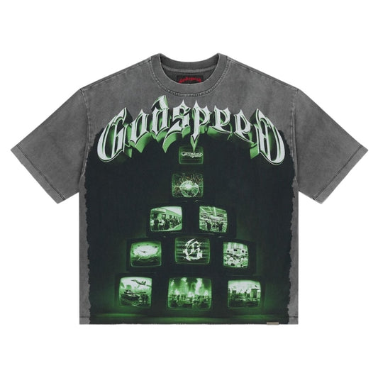 GODSPEED 'OVERSTIMULATION' T SHIRT (GREY)