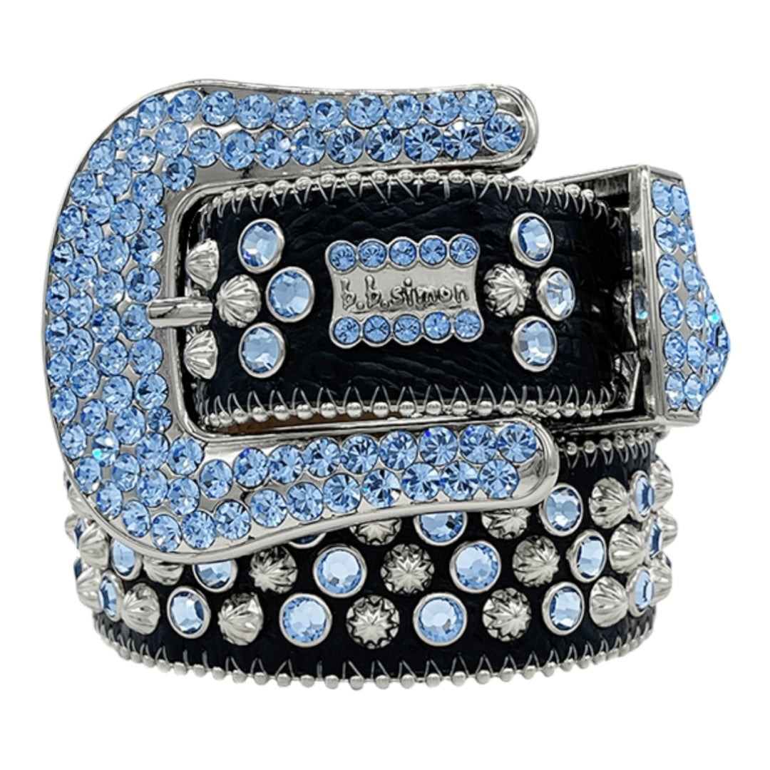 B.B. SIMON LAVASAN BELT(BLACK LT SAPPHIRE)