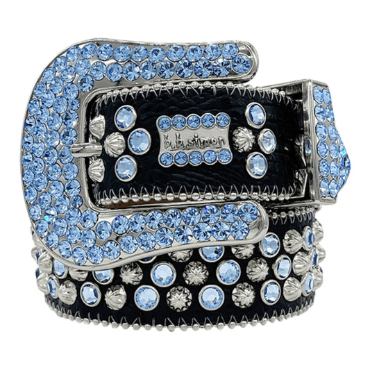B.B. SIMON LAVASAN BELT(BLACK LT SAPPHIRE)