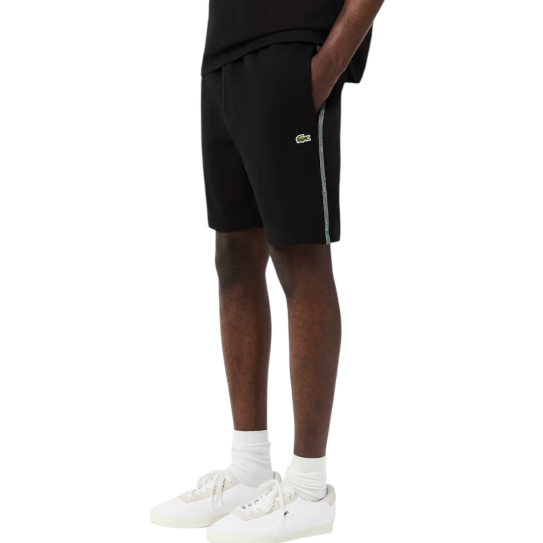 LACOSTE REGULAR FIT 'STRIPE' FLEECE SHORTS
