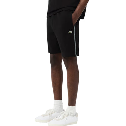 LACOSTE REGULAR FIT 'STRIPE' FLEECE SHORTS
