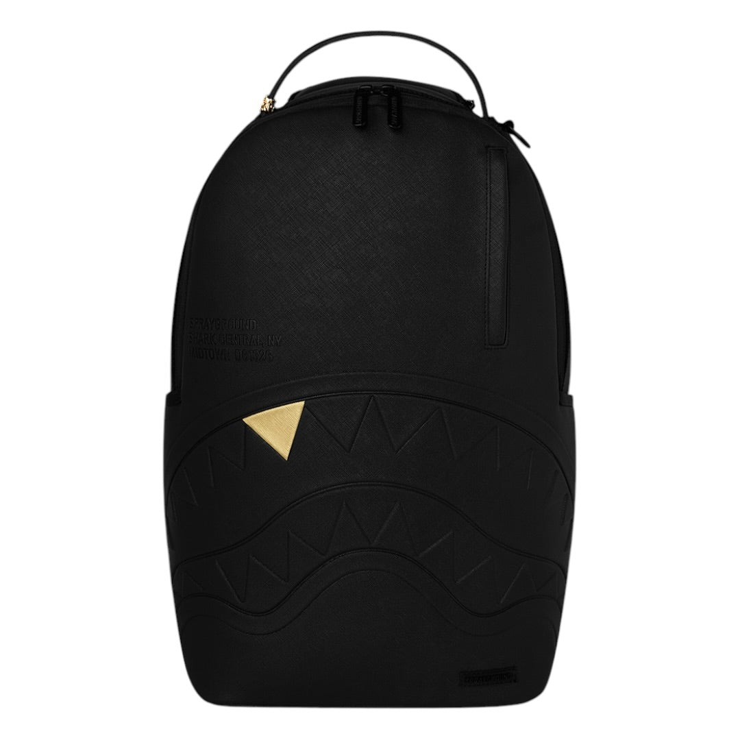 SPRAYGROUND BLACKED OUT EMBOSSED GOLD TOOTH BACKPACK