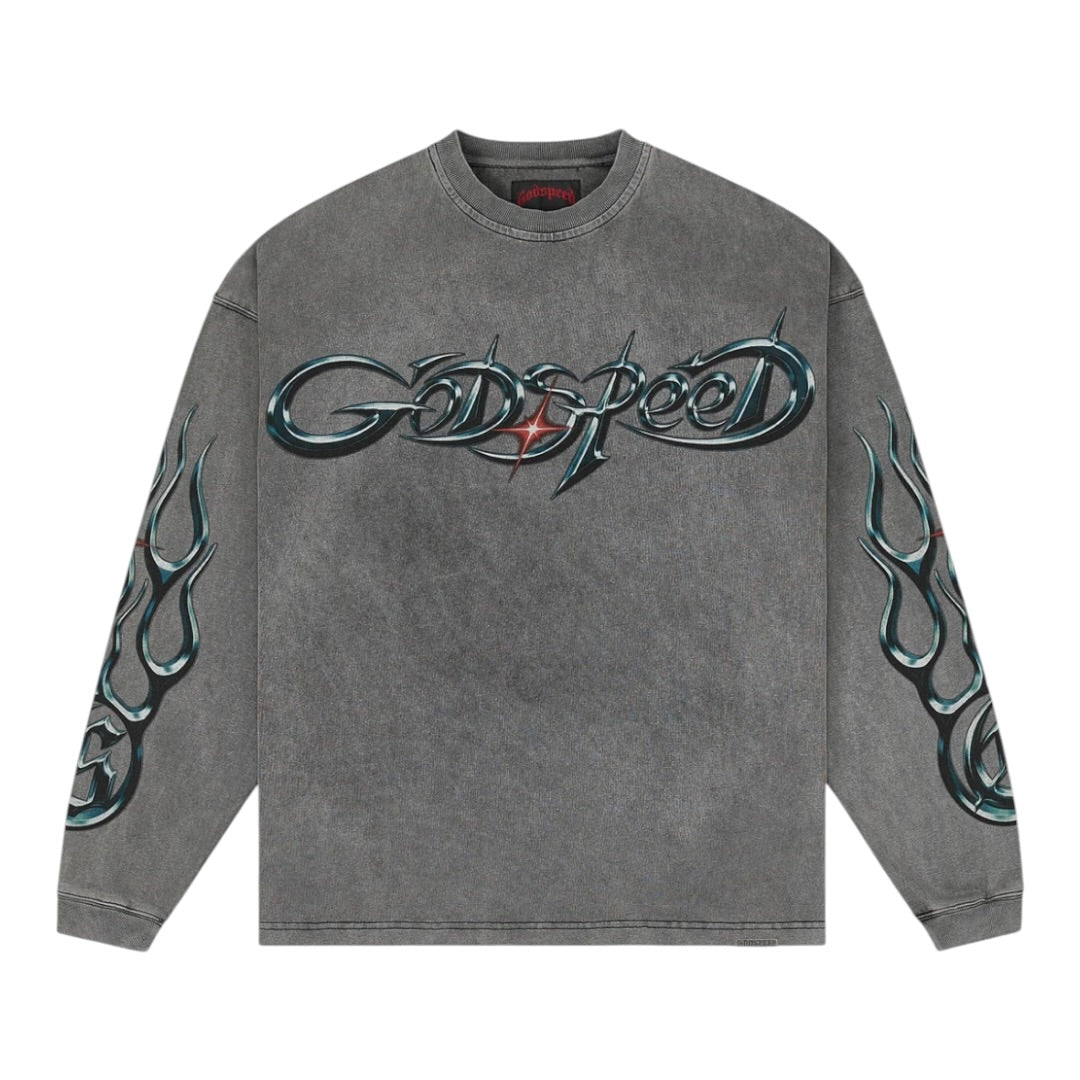 GODSPEED 'NEW AGE RELOADED' LS T-SHIRT(GREY WASH)