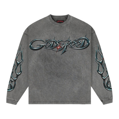 GODSPEED 'NEW AGE RELOADED' LS T-SHIRT(GREY WASH)