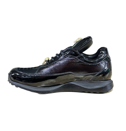 MAURI PATENT OSTRICH LEG (8601) BLACK