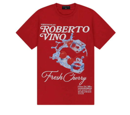 ROBERTO VINO RV-T-64-SS25 VINO CHERRY TEE RED