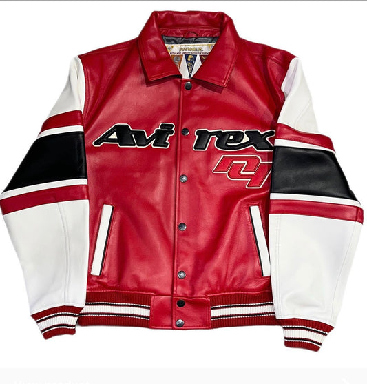 AVIREX VARSITY JACKET (AVS241O07) SALVAGE RED/RECUPERATION