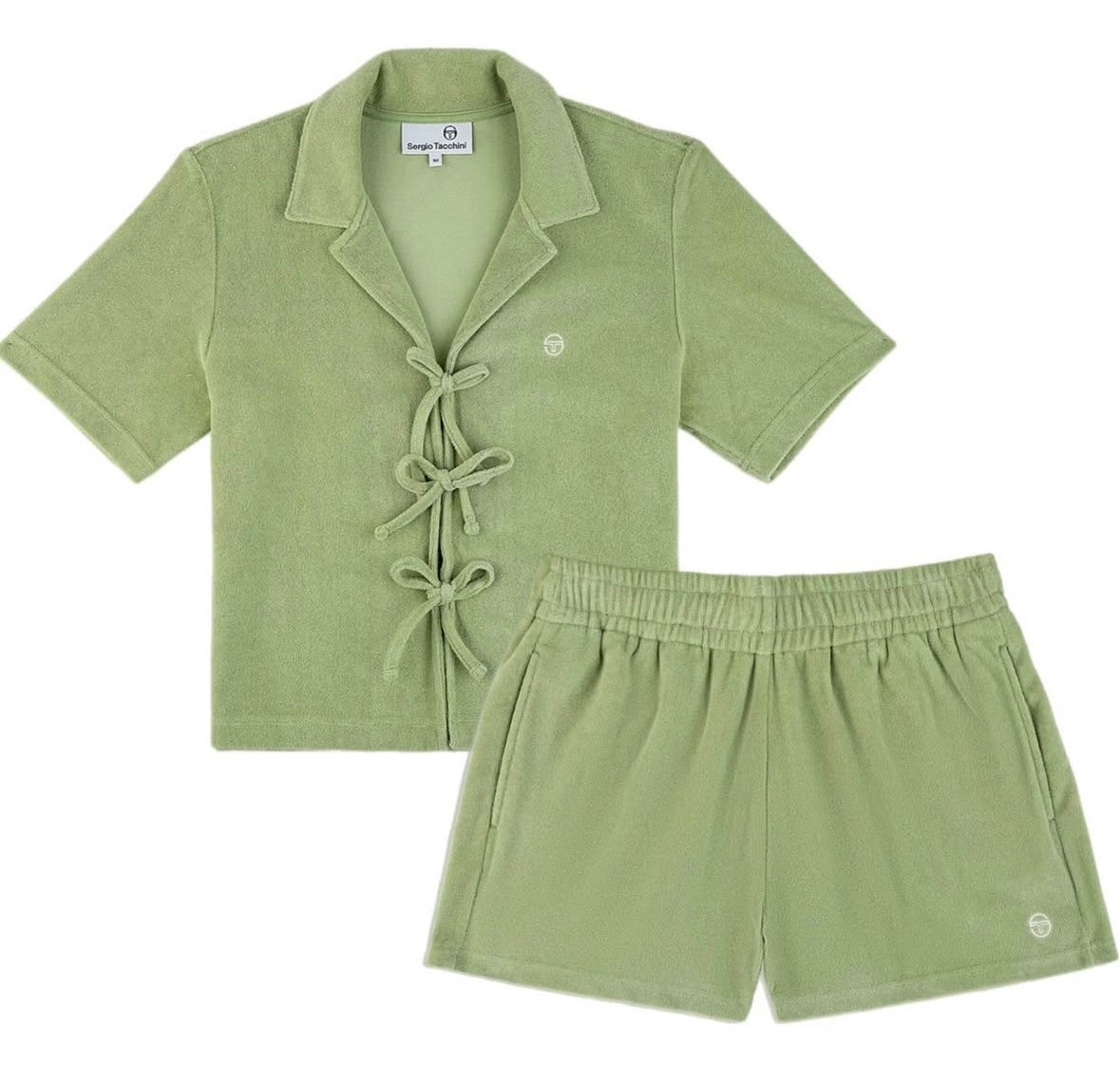 SERGIO TACCHINI WOMANS  STS25W51191 STRAW EDDA CROPPED SHIRT AND SHORT  822/RESEDA