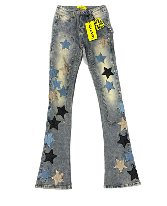 GUAPI  518PBVSD GUAPI VINTAGE STAR JEANS POWDER BLUE