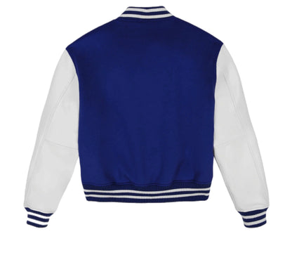 AVIREX  44AVC00BO99 AVIREX LEATHER VARSITY JACKET MAZ BLUE
