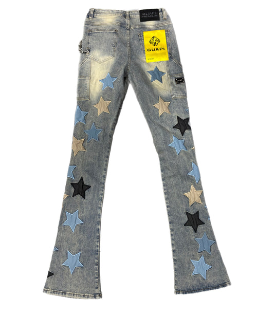 GUAPI  518PBVSD GUAPI VINTAGE STAR JEANS POWDER BLUE