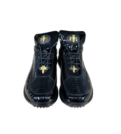 MAURI PATENT OSTRICH LEG (8601) BLACK