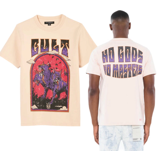 CULT OF INDIVIDUALITY 625A4-K43A SHORT SLEEVE CREW NECK ORTHRUS POWDER PINK