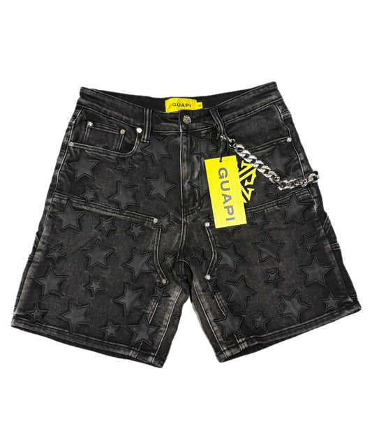 GUAPI 489OBSDS GUAPI STAR SHORTS BLACK OBSIDIAN
