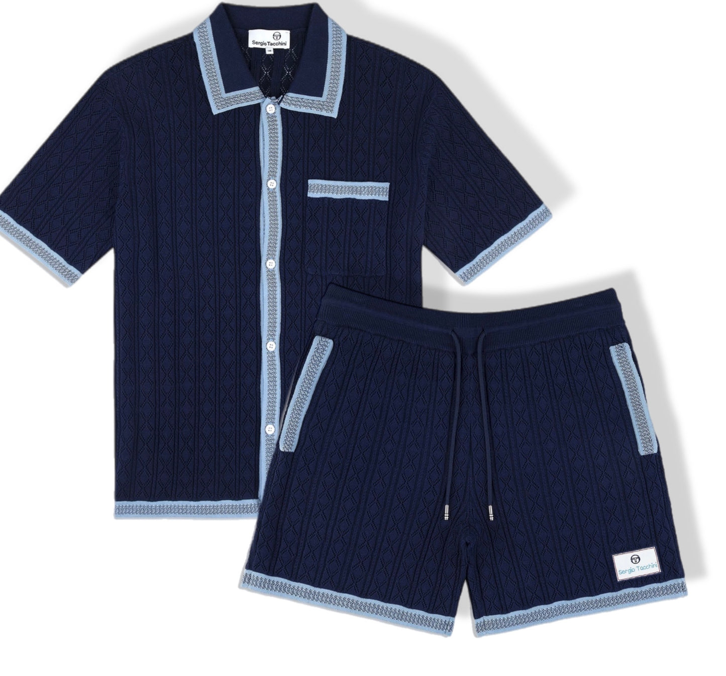 SERGIO TACCHINI ALDO STS25M51170 MARITIME BLUE POINTELLE SHORT SET