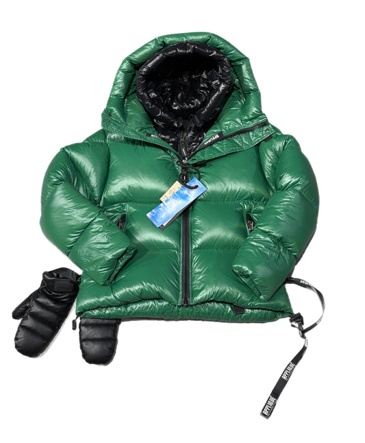 AFK-APQ-3094 ALPHASTYLE KUDU DOUBLE HOOD DOWN JACKET GRN