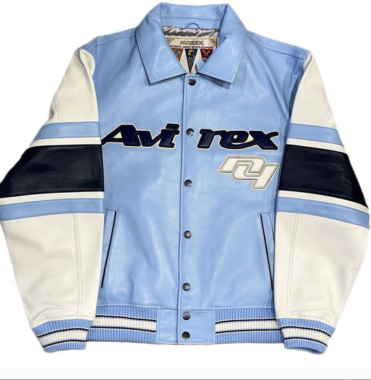 AVIREX VARSITY JACKET (AVS241O07) CAROLINA BLUE/BEBE